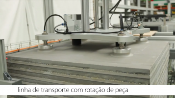 Bancada com ventosas em linha de produção [MINITEC]