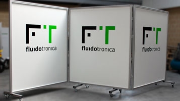 Biombo / placar para publicidade [FLUIDOTRONICA]