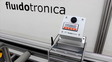 Transportador rolos livres com medidor linear [FLUIDOTRONICA]