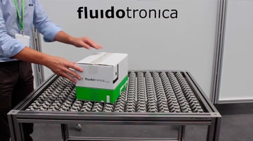 Mesa de trabalho com rodas de transporte Omniwheel [FLUIDOTRONICA]