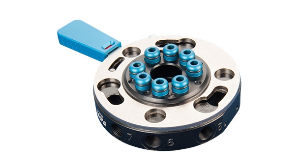 Round quick-changers Ø 90 mm, 8 air inlets – robot side