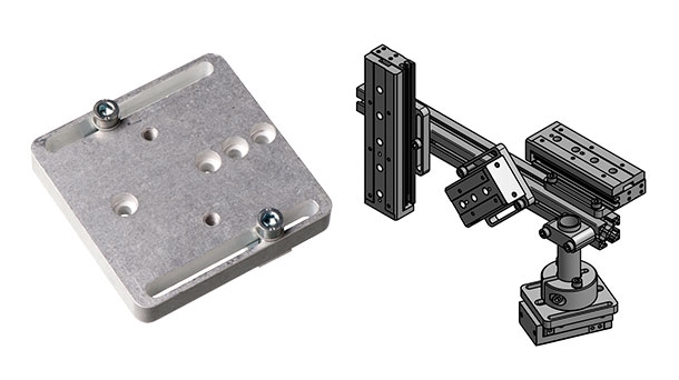 Placa de montagem para cilindros de mesa