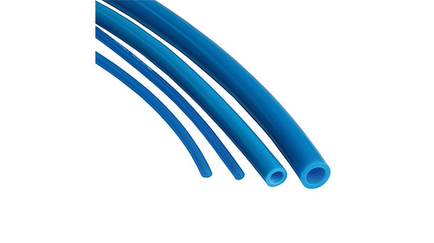 Flexible vacuum and pressure tubing made of blue PUR