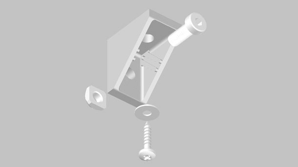 Fastening angle for tabletops