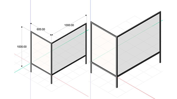 Protection in L 1000 x 600 x 1000 mm