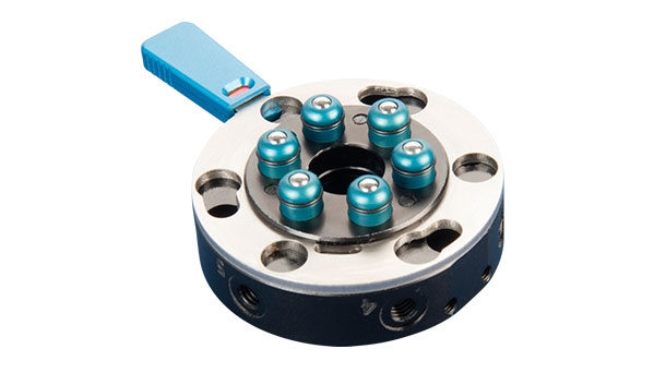 Round quick-changers Ø 50 mm, 6 air inlets – robot side