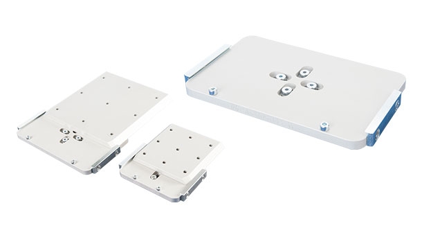 Wall brackets for square quick-change plates