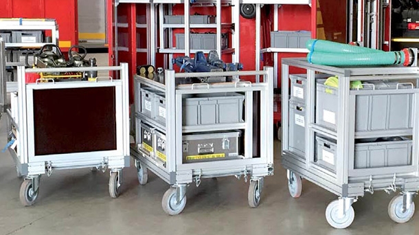 Mobile container racks: basic modules