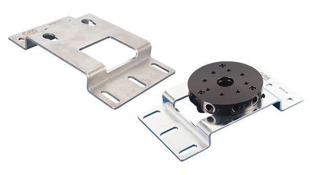 Wall bracket for gripper systems with round base plate