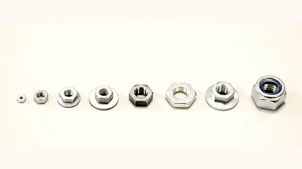 Types of screws, threads and nuts