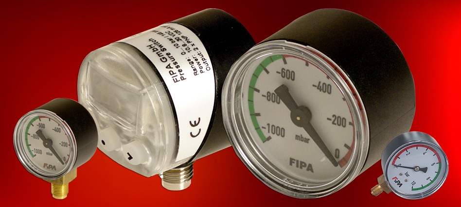 Visually monitor vacuum circuits with FIPA Vacuum meters