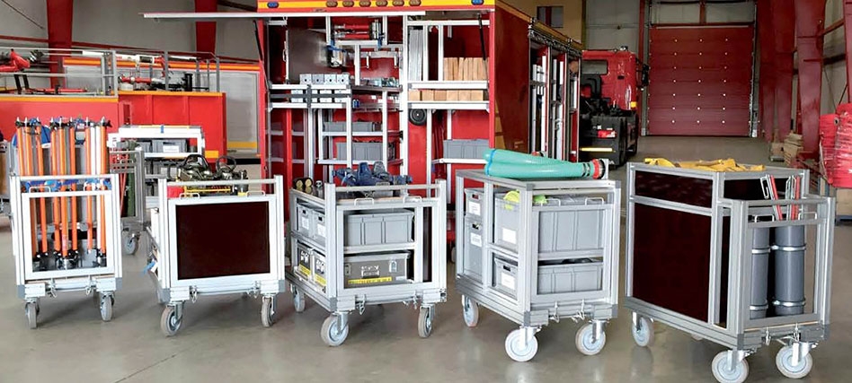 Construção de interiores de veículos / Tecnologia de combate a incêndios